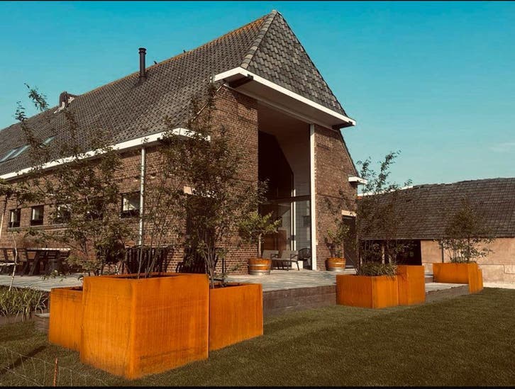 Cortenstaal Plantenbakken Maatwerk, Tuin en Terras, Bloembakken en Plantenbakken, Tuin, Nieuw, Metaal, Ophalen of Verzenden