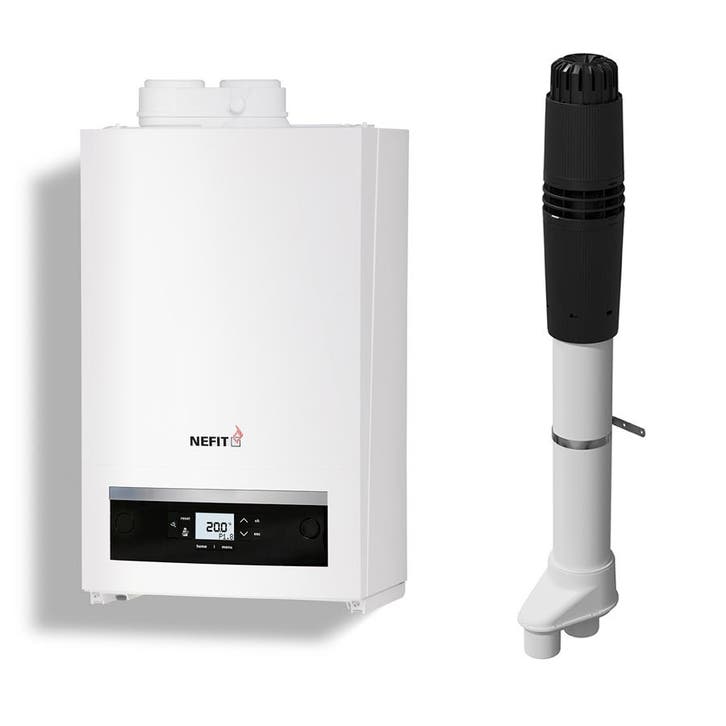 Combi-deal Nefit Trendline II HRC 30 CW5 + Dakdoorvoer, Doe-het-zelf en Verbouw, Verwarming en Radiatoren