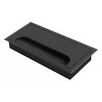 Kabeldoorvoer metaal rechthoek, zwart, Nieuw