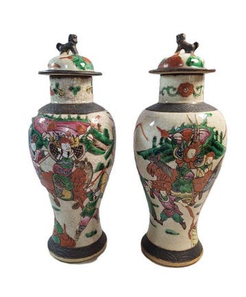 Vaas - Aardewerk - China - Qing Dynastie (1644-1911) (Zonder, Antiek en Kunst