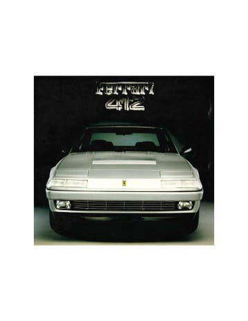 1985 FERRARI 412 BROCHURE 354/85, Nieuw, Ferrari, Author