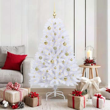 vidaXL Kunstmatige Inklapbare Kerstboom Wit 150 cm PVC en, Diversen, Verzenden, Nieuw