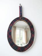 Wandspiegel- vintage - Glas, Hout - Schotse retrospiegel.