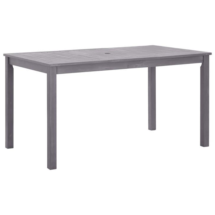 vidaXL Tuintafel 140x80x74 cm massief acaciahout greywash, Tuin en Terras, Tuintafels, Nieuw, Hout, Verzenden