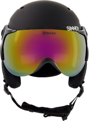 SINNER TYPHOON VISOR Unisex Skihelm - MATTE Zwart - Maat L,, Ophalen of Verzenden, Zo goed als nieuw, SINNER