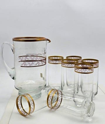 Michielotto - Drinkservies (8) - 24 kt goud