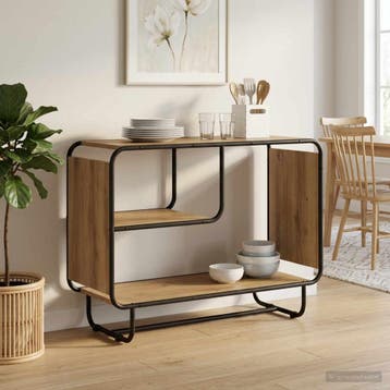 vidaXL Dressoir Artisanaal eiken 93,5 x 37,5 x 64,5 cm, Verzenden, Nieuw, Overige houtsoorten, Minder dan 50 cm