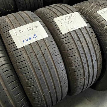 2 x Continental 215-55-17 Zomerbanden 5,5mm, 17 inch, Ophalen of Verzenden, Band(en), Personenwagen