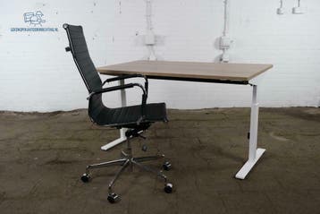 Thuiswerkplek | Wit T-poot frame | Robson eiken blad | Vitra, Verzenden, Gebruikt