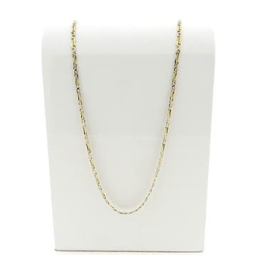 Bicolor gouden infinity schakelketting, Sieraden, Tassen en Uiterlijk, Ophalen of Verzenden, Gebruikt, Goud, Goud