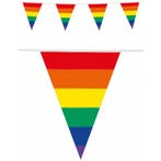 3x Plastic regenboog vlaggenlijn 10 meter - Regenboog thema, Verzenden, Nieuw