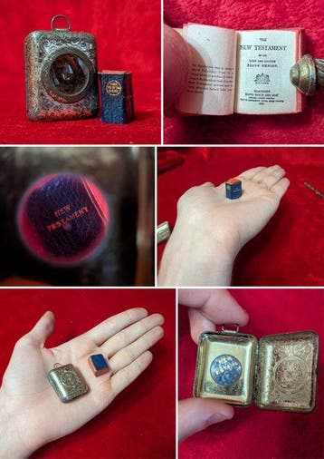 [MINIATURE BIBLE - 2 x 1,5 cm] The New Testament [ORIGINAL, Antiek en Kunst