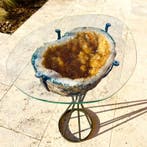 Uitzonderlijke tafel in citrien Geode - Hoogte: 660 mm -