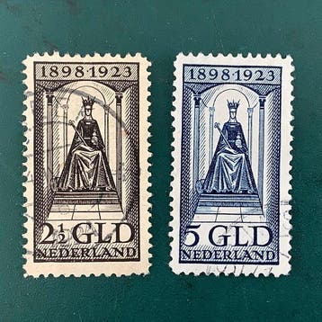 Nederland 1923 - Jubileumreeks : 2,5 en 5 Gulden - NPVH, Gestempeld
