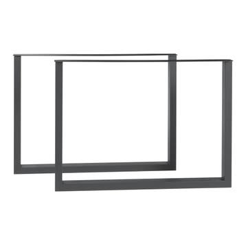 Stalen onderstel Makers set van 2 tafelpoot 72x90 cm zwart [, Verzenden, Nieuw