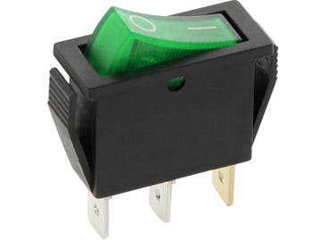 Schakelaar - groen - 12 volt - 20A - verlicht, Ophalen of Verzenden, Nieuw, Schakelaar