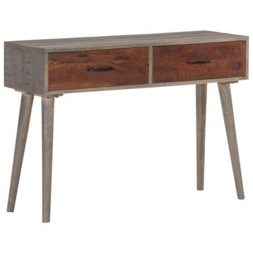 Consoletafel grijs mangohout | Tweedekansje | OP=OP, 100 tot 150 cm, Ophalen of Verzenden, Zo goed als nieuw, Landelijk, Industrieel