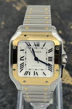 Cartier Santos de Cartier Medium - Gold/Steel - W2SA0016, Sieraden, Tassen en Uiterlijk, Horloges | Heren, Overige merken, Polshorloge