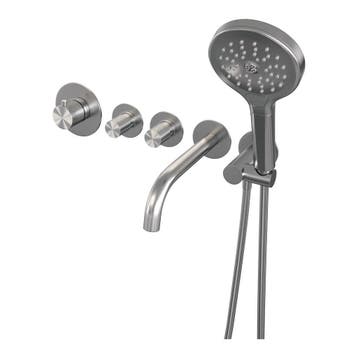 Brauer Brushed Carving Thermostatische Inbouw Badkraan, Doe-het-zelf en Verbouw, Sanitair, Ophalen of Verzenden, Nieuw