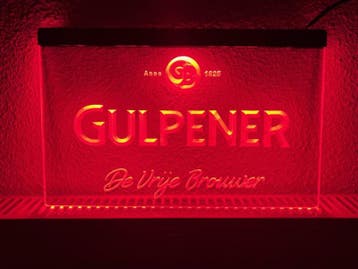 Gulpener neon bord lamp LED verlichting reclame lichtbak, Verzamelen, Merken en Reclamevoorwerpen, Verzenden, Nieuw