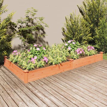 vidaXL Plantenbak verhoogd met voering 240x120x25 cm, Minder dan 30 cm, 100 cm of meer, Verzenden, Nieuw