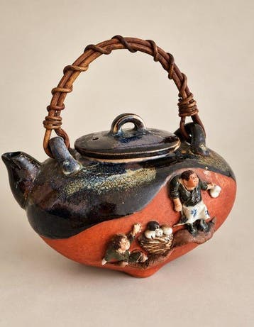 Inoue Ryosai - Theepot - Steengoed - Sumida Gawa theepot, Antiek en Kunst