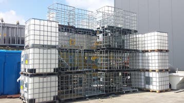 Ibc kratten 1000 lit ibc containers kunst  of ijzeren pal, Verzenden