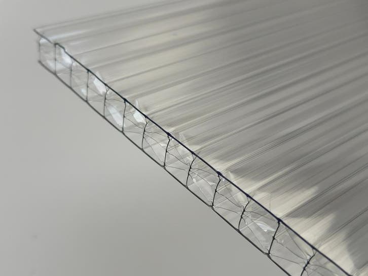 Polycarbonaat kanaalplaat 16 mm X-structuur 105x250 cm BxL, Doe-het-zelf en Verbouw, Glas en Ramen, Verzenden