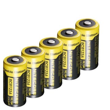5 stuks Nitecore RCR123A / 16340 Oplaadbare, origineel, Verzenden, Nieuw