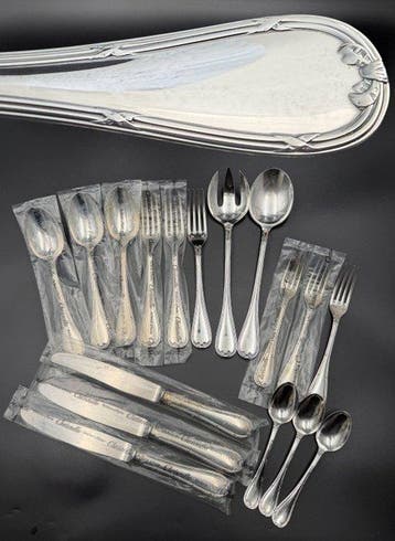 Christofle - Tafelservies (17) - Linten - Verzilverd -