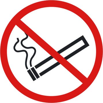 Anti - slip - vloerpictogram “verboden te roken” - Wit -, Verzenden, Nieuw