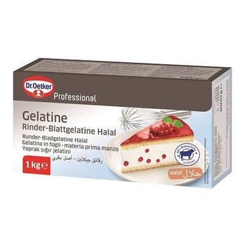 Dr.Oetker Prof. Runder Bladgelatine Halal 1kg, Verzenden, Nieuw