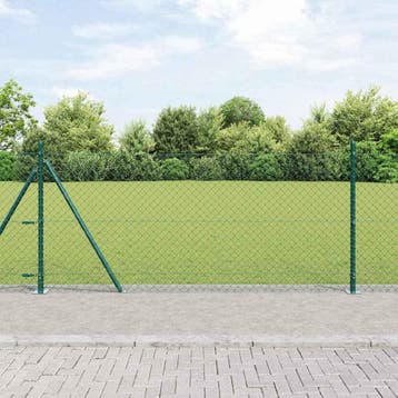 vidaXL gaashek met betonnen voetstuk 1 x 25 m PVC-Coated, Verzenden, Nieuw, IJzer