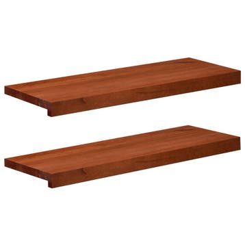 vidaXL Trapmatten 2 st Bruin 80 x 30 x 2 cm Massief, Verzenden, Nieuw