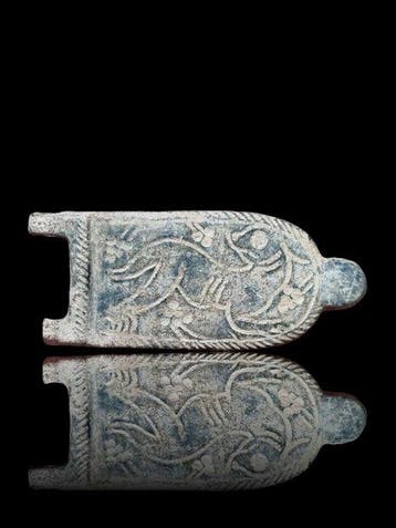 Viking periode Brons Extreem Rare Dog Buckle
