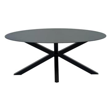 Crest tafel ovaal 180x100x73cm, Ophalen of Verzenden, Nieuw, Zwart