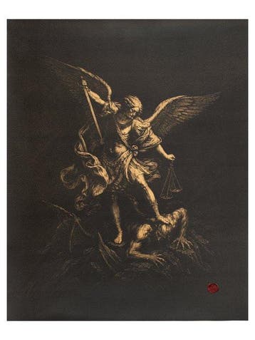 San Michele Vincitore – Afdruk op leer 85,00 × 68,00 cm -