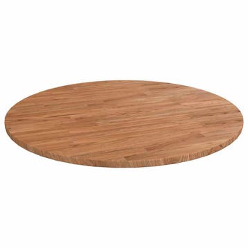 vidaXL Tafelblad rond Ø90x1,5 cm bewerkt massief eikenhout, Verzenden, Nieuw