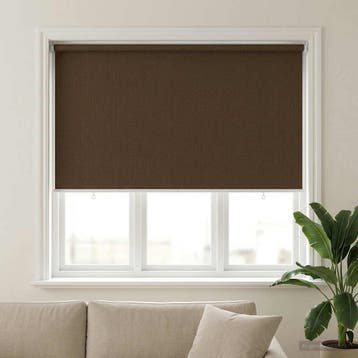 vidaXL Buitenrolgordijn 90% UV-blok Bruin 140 x 140 cm HDPE, Verzenden, Nieuw, Bruin