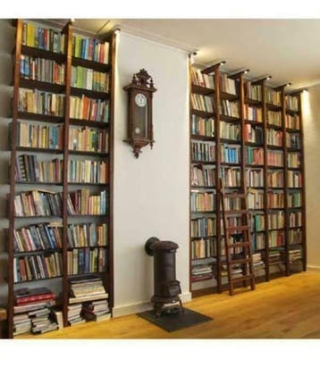 Maatwerk design boekenkasten in noten- of eikenhout: REVERSE, Nieuw, Metaal, Design stijl passend bij modern en klassieke interieurs