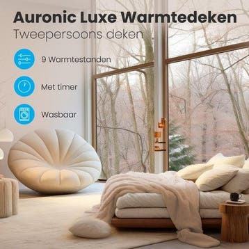 2dekans | Auronic Elektrische Deken - Warmtedeken - 9, Ophalen of Verzenden, Zo goed als nieuw