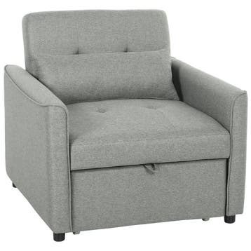 3-in-1 Slaapstoel, Uitschuifbare Sofa-Bed Stoel Met Verstelb, Verzenden, Nieuw