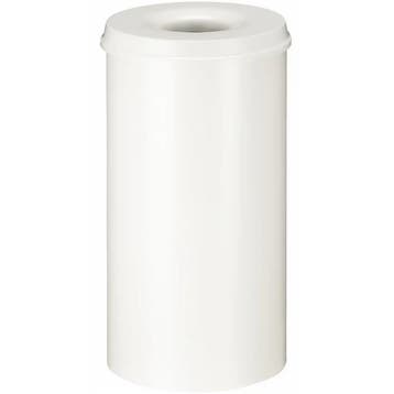 Afvalbak | Metaal | Wit | 50L | Open | Vlamdovend |, Verzenden, Nieuw in verpakking