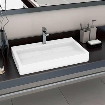 vidaXL Wastafel 80x46x11 cm mineraal gegoten/marmer gegoten, Verzenden, Nieuw