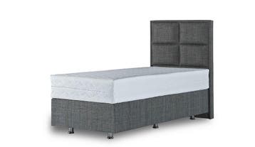 1 persoons Opberg Boxspring Antraciet - diverse maten, Verzenden, Nieuw, Eenpersoons