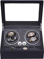 Watchwinder - Horloge doos - Horloge winder - Zwart - Olvy, Verzenden, Zo goed als nieuw