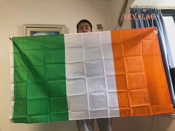 Ierse Vlag 90x150cm Polyester - Groen Wit Oranje, Diversen, Verzenden, Nieuw