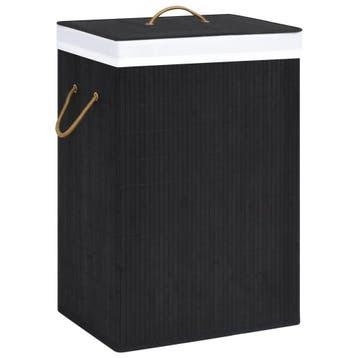 Bamboe wasmand zwart 40x30cm | 51% Korting, Huis en Inrichting, Badkamer | Badtextiel en Accessoires, Ophalen of Verzenden, Gebruikt