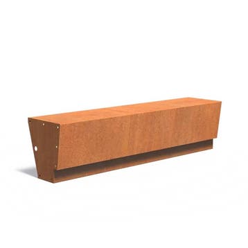 Cortenstaal keerwand met zitrand 200x45x50cm - Revert, Nieuw, Minder dan 25 cm, Border