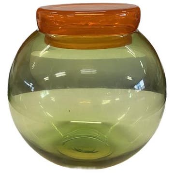 Polspotten Bloated Caps And Jars Voorraadpot Groen-oranje -, Huis en Inrichting, Woonaccessoires | Vazen, Ophalen of Verzenden